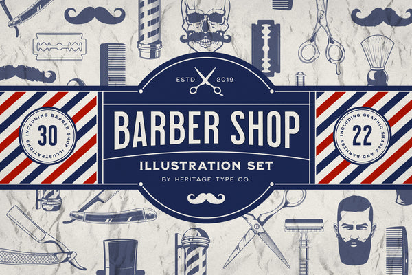 Barber Shop - Illustration Set - HTC GmbH