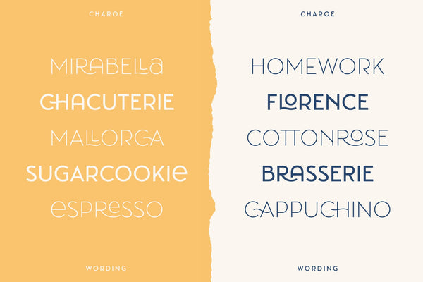 Charoe Typeface + Extras - HTC GmbH