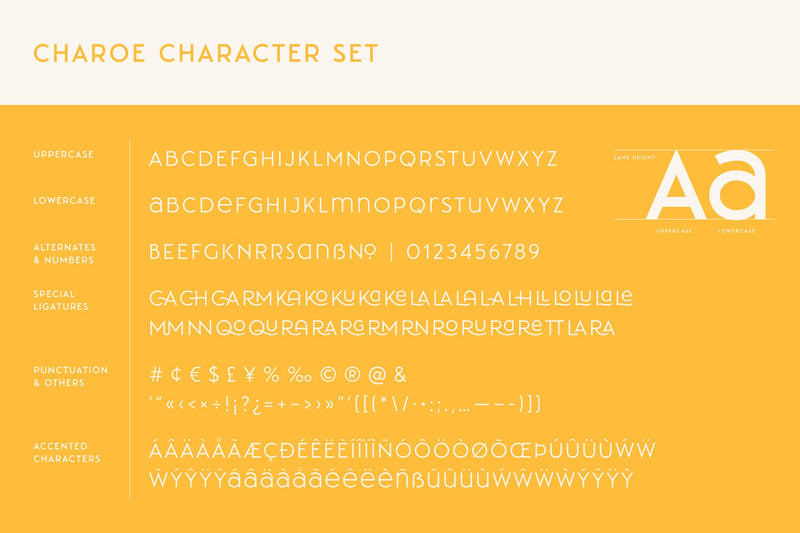Charoe Typeface + Extras - HTC GmbH