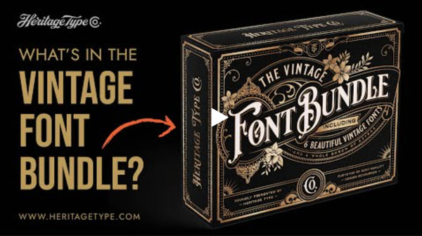WHAT'S IN THE VINTAGE FONT BUNDLE?