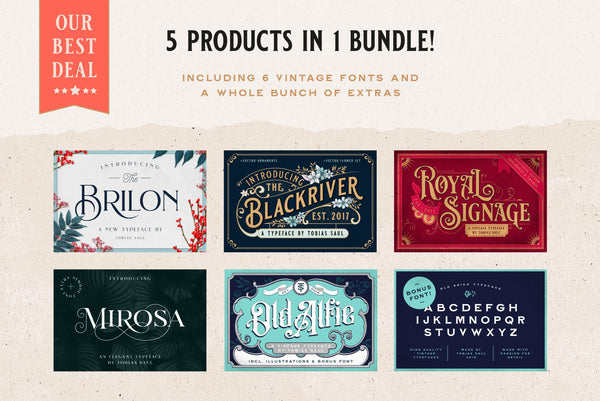 Vintage Font Bundle - HTC GmbH