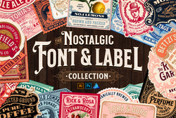 Nostalgic Font & Label Collection