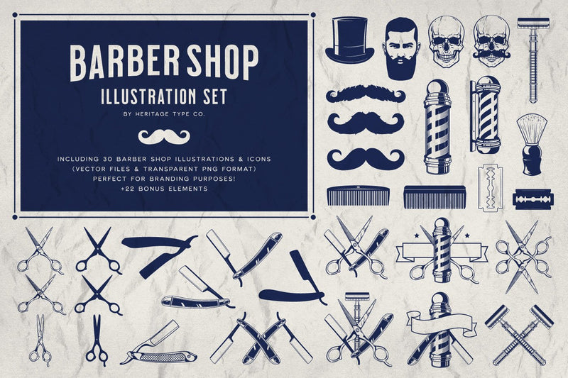 Barber Shop - Illustration Set - HTC GmbH