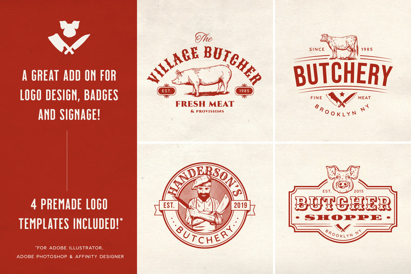 Butcher Shop - Vector Illustration Set - HTC GmbH