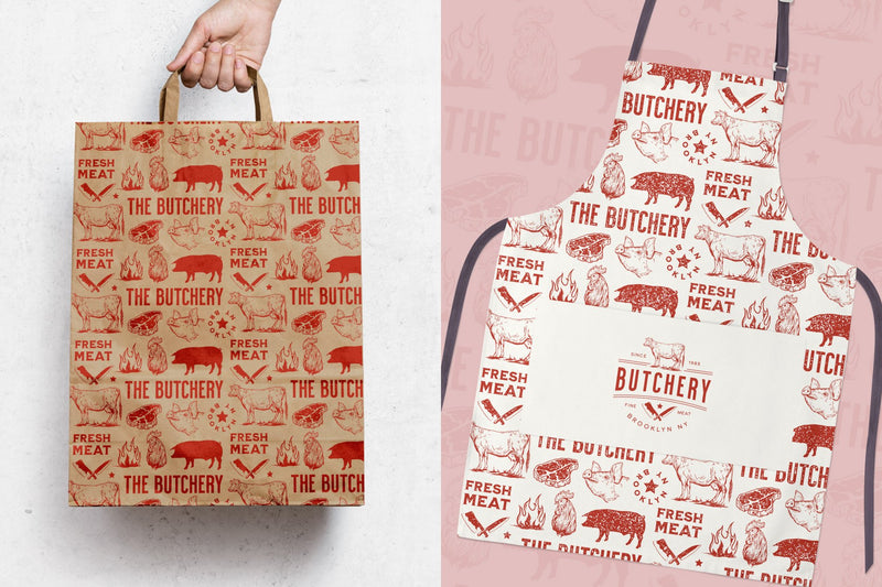 Butcher Shop - Vector Illustration Set - HTC GmbH