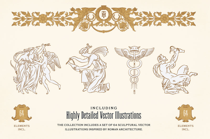 Hermitage Fonts and Illustration Collection