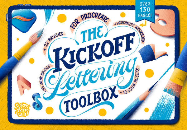 The Kick Off Lettering Toolbox Procreate Set