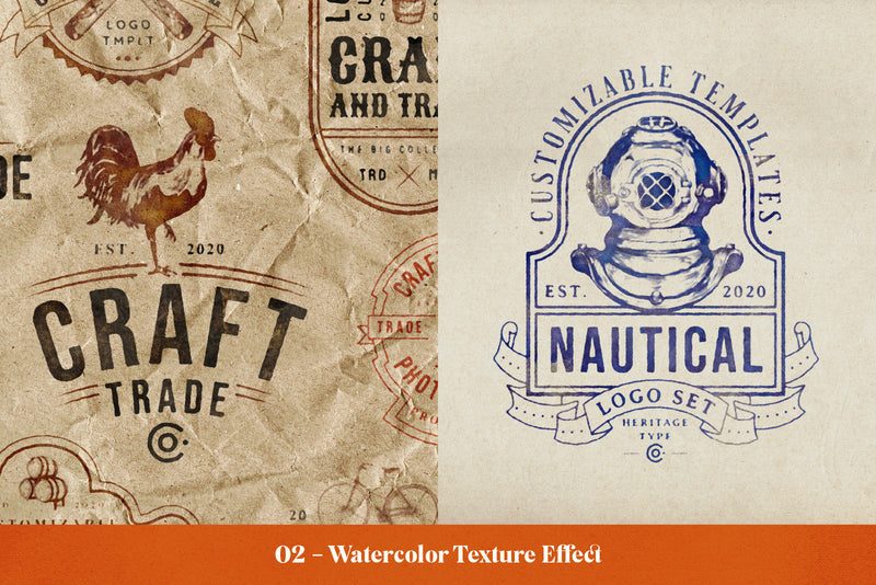 The Ultimate Vintage Logo Bundle - 200 Editable Logo Templates - HTC GmbH