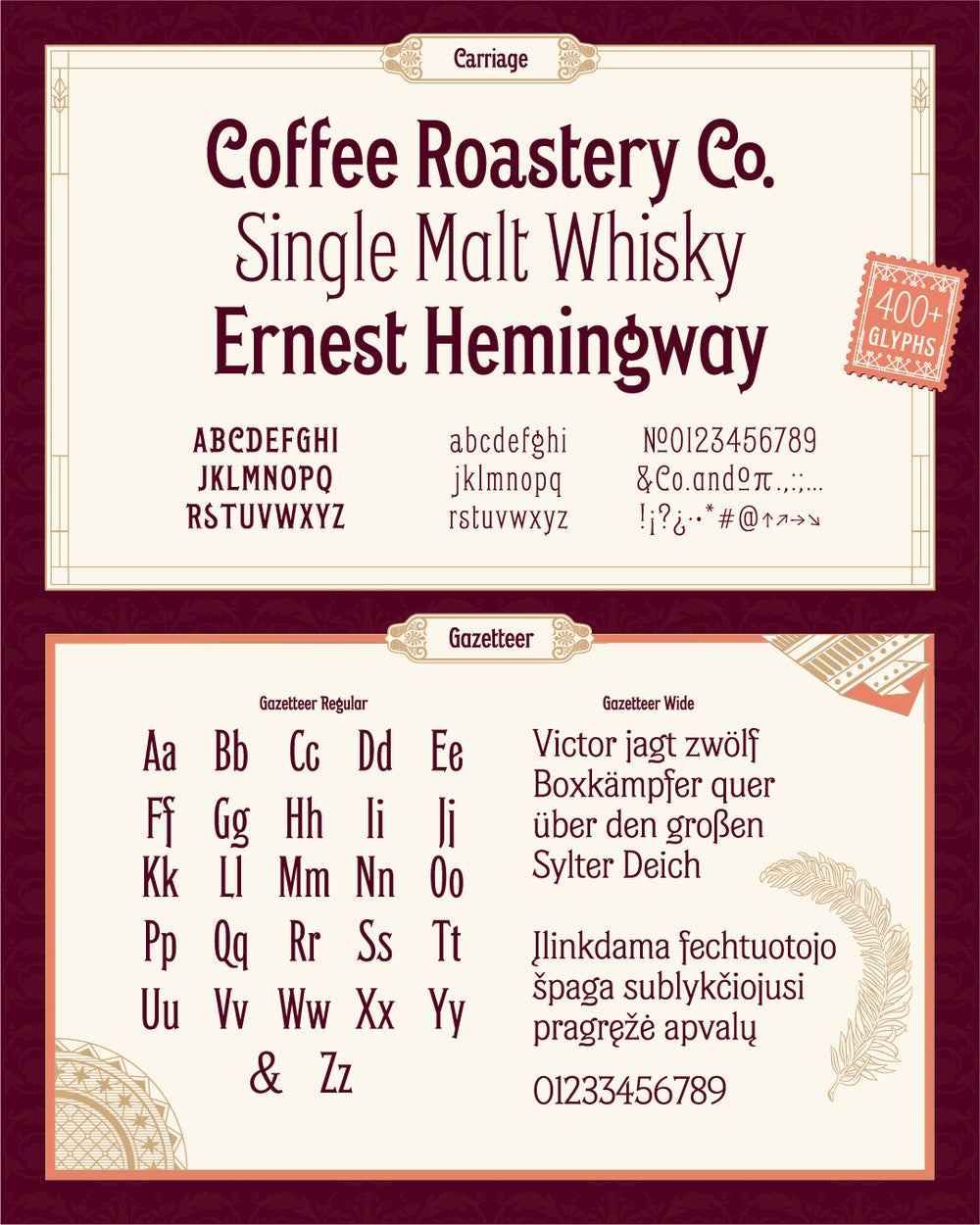 Classic Fonts and Illustration Bundle