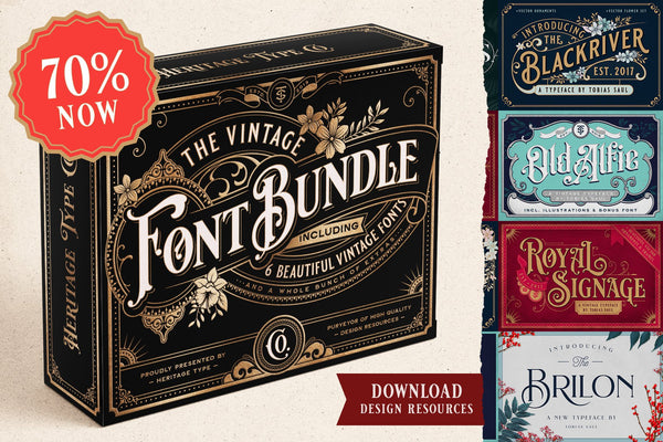 Vintage Font Bundle - HTC GmbH