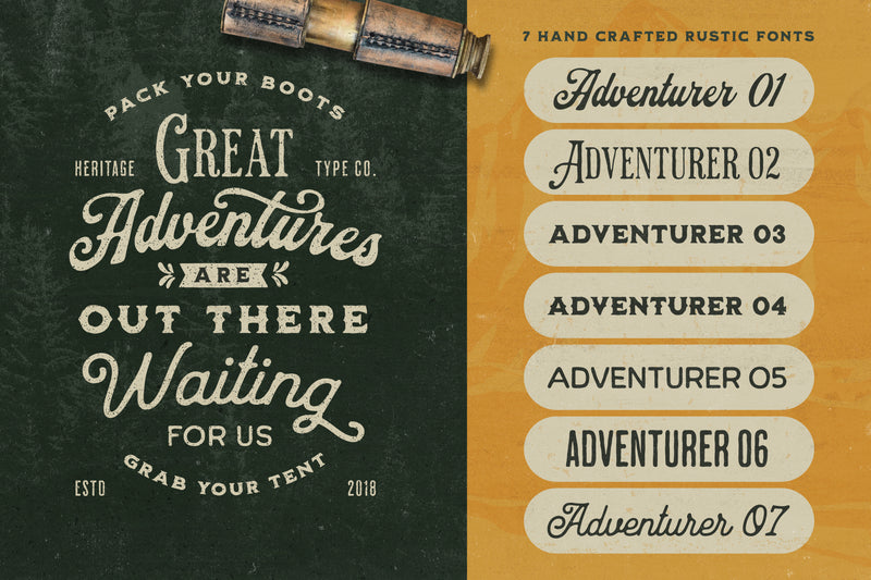 Great Adventurer Font & Graphic Bundle