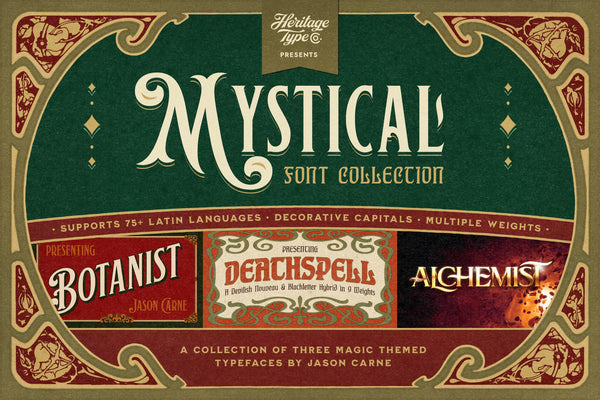 Mystical Font Collection by Jason Carne