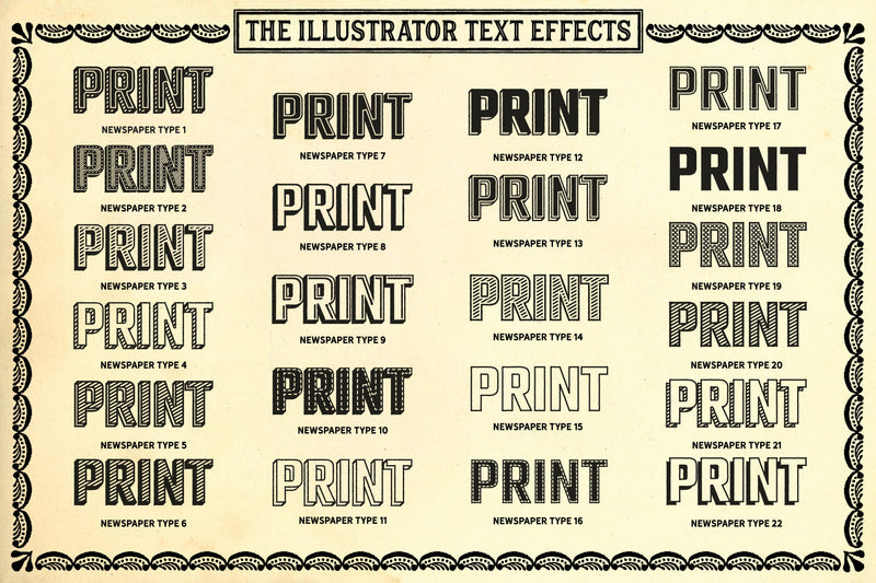 Handcrafted Printer's Supply Set