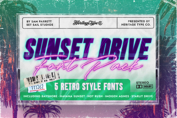 Sunset Drive Font Pack ☀️