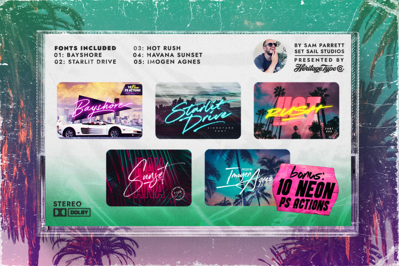 Sunset Drive Font Pack ☀️