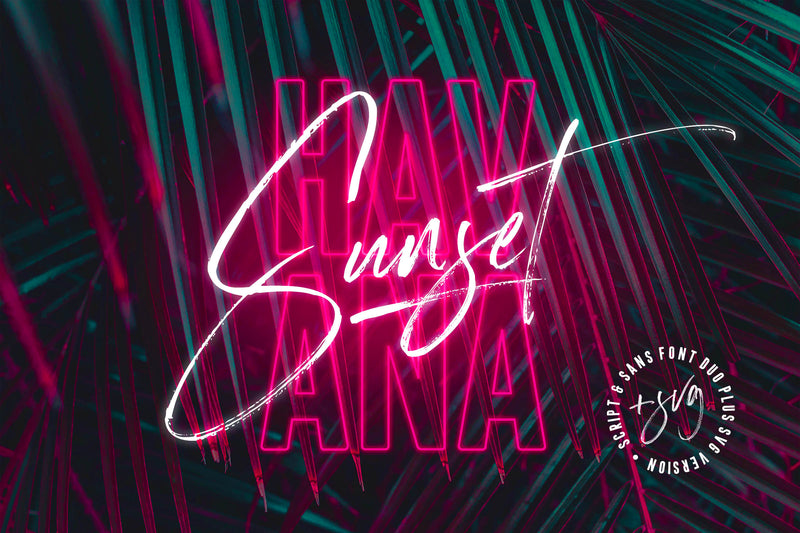 Sunset Drive Font Pack ☀️